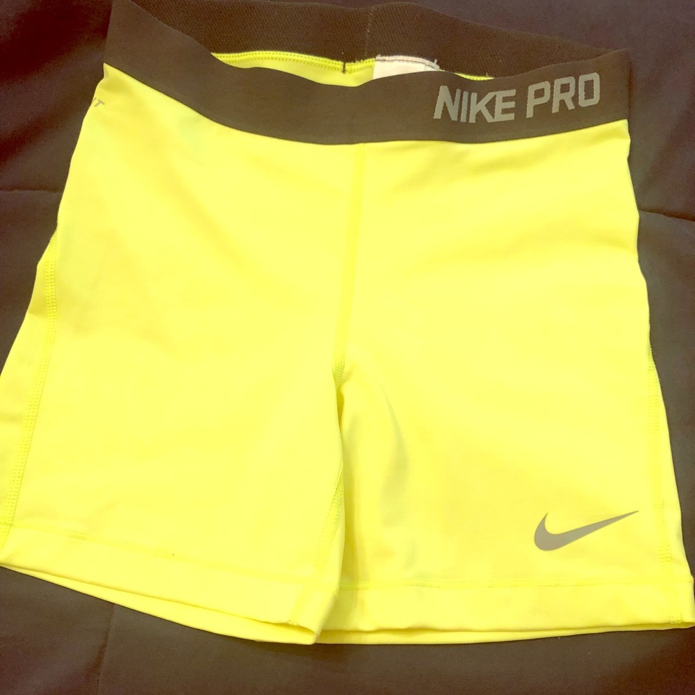 Neon yellow bike shorts